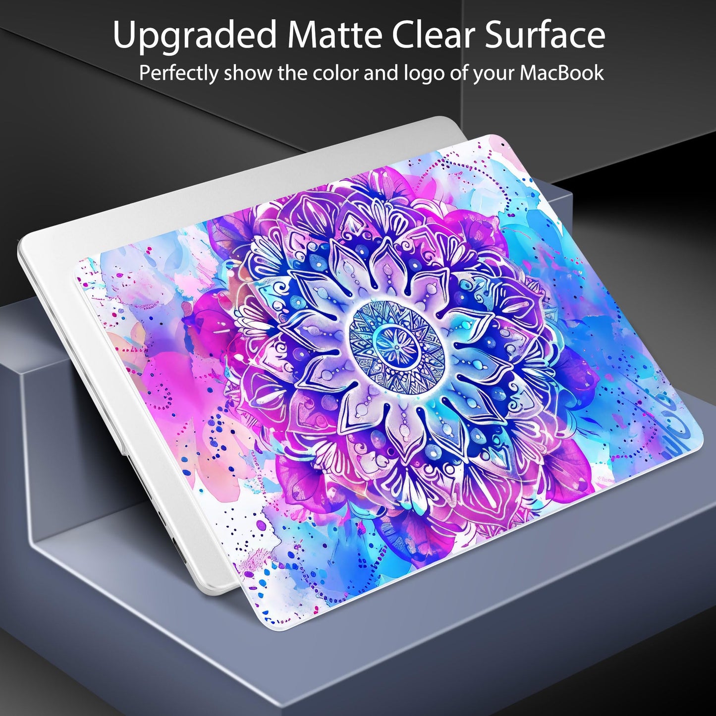 Lepeoac Case for MacBook Pro 16 inch Case 2026-2021 | M5 A3429 A3428 M4 M3 M2 M1 Pro/Max | Protective Hard Shell Laptop Cover with Screen Protector & Keyboard Cover | Mandala