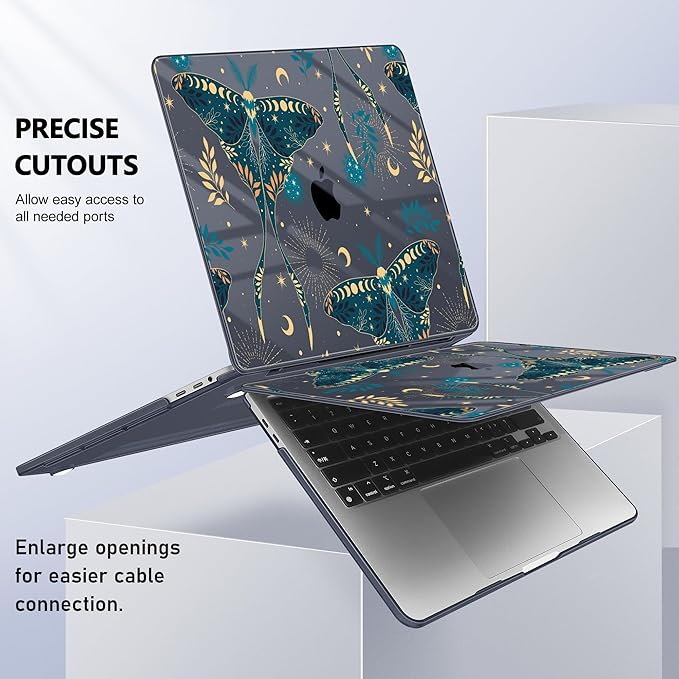 Lepeoac for MacBook Pro 16 inch Case 2019 2020 Release Model A2141, Plastic Hard Shell Cover with Keyboard Cover & Screen Protector for MacBook Pro 16 inch with Touch Bar & Touch ID - Butterfly P113