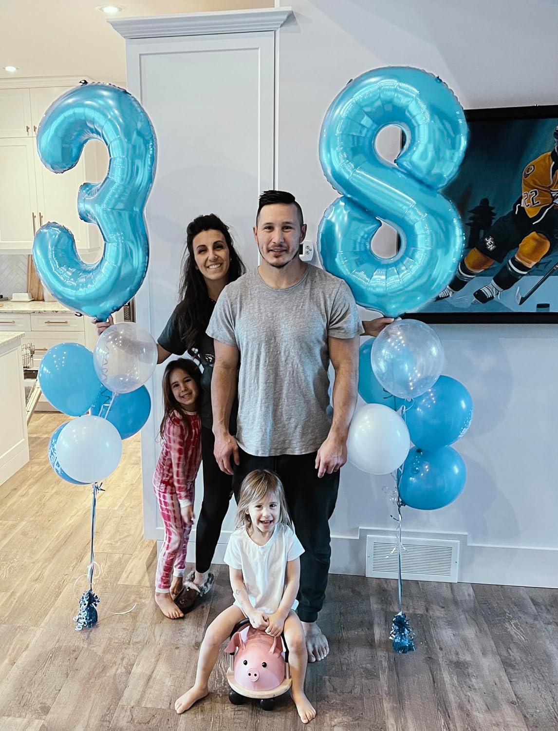 Pearlescent Blue Number Balloon - 40 Inch 0 Balloon for Birthday Decorations | Perfect for Any Celebration