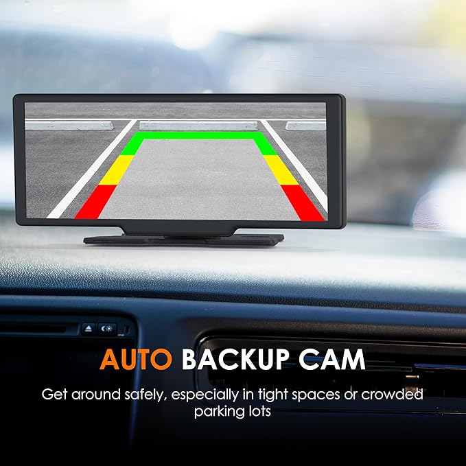 RexingUSA CPDuo Pro - 10.26" 4K Dash Cam with Wireless CarPlay & Android Auto, Touchscreen, GPS, Bluetooth, WDR, Night Vision, 170° Wide, Parking Mode