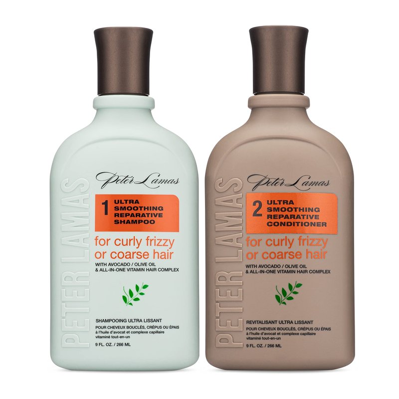 Peter Lamas Ultra Smoothing Conditioner (9 Oz) | Infused with Avocado and Olive Oil | Soften Hair, Increase Shine & Eliminate Frizz | For Curly, Frizzy, Coarse Hair | Vegan, Paraben & Sulfate-Free
