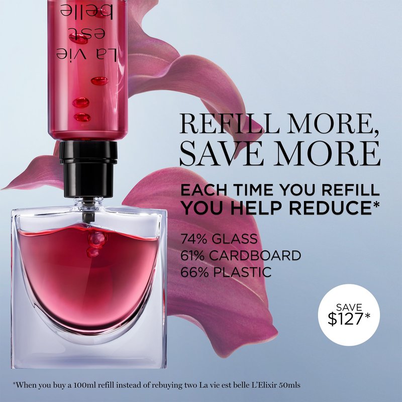 Lancôme La Vie Est Belle L'Elixir Eau de Parfum - Long Lasting Fragrance with Raspberry, Violet & Cocoa Butter - Floral Women's Perfume - 0.34 - Travel Size