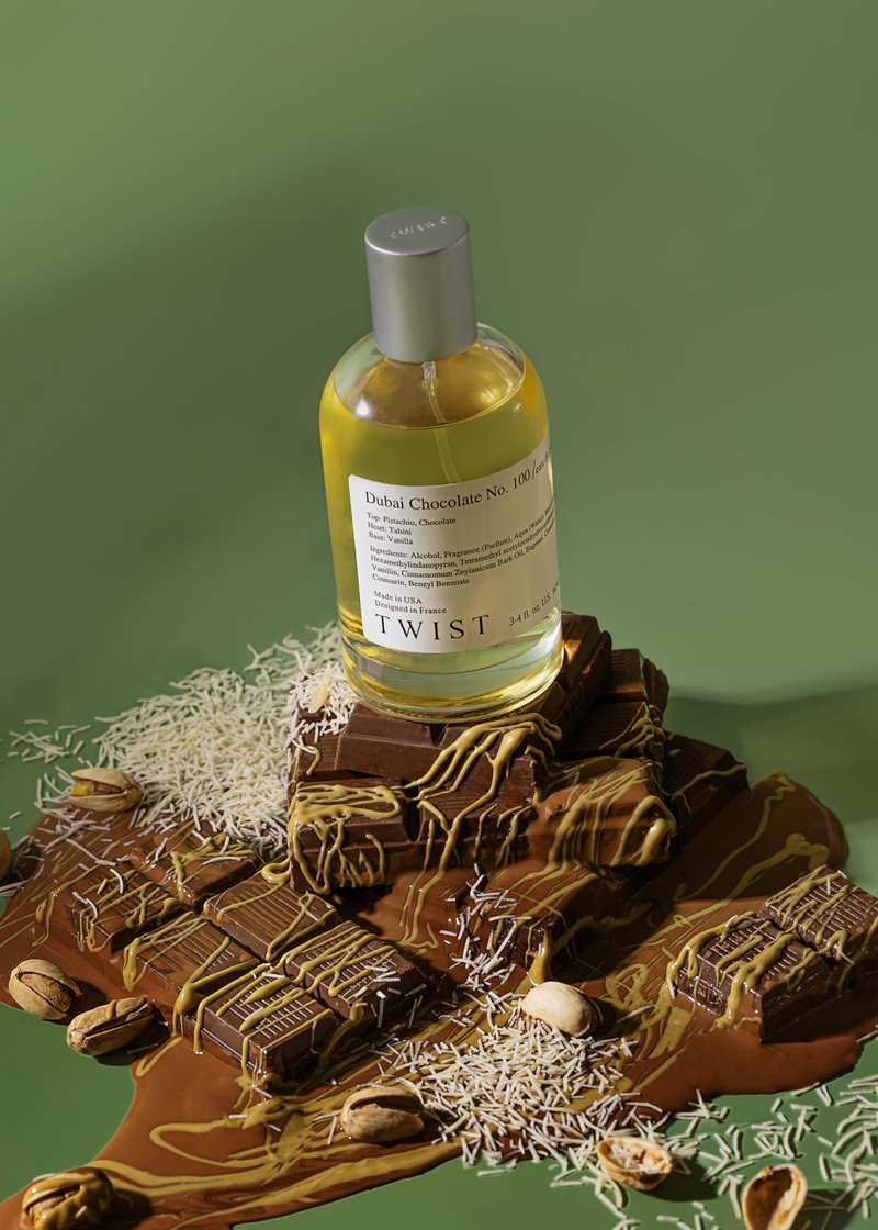 Twist Dubai Chocolate No. 100 - Eau De Parfum Inspired by Fix Dubai Chocolate, Long-Lasting Perfume For Women, Paraben Free, Vegan, Clean Ingredients, Fragrance - Spray 100 ml | 3.4 fl. oz.