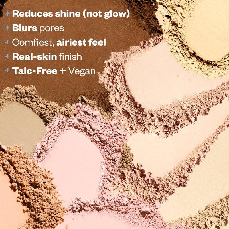 Kosas Cloud Set Pressed Setting Powder – Translucent Shine Control Face Powder, Soft Matte Finish, Breezy (Sheer Light)