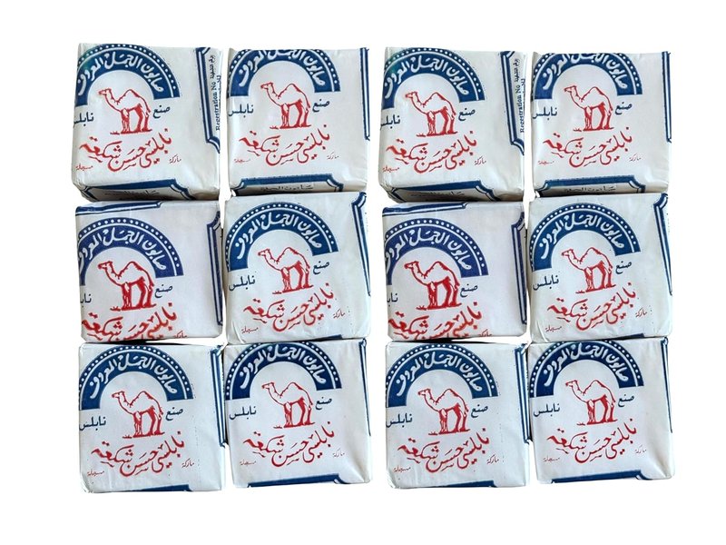 Palestinian Olive Oil Soap Bar - Handmade Organic Soap from Nablus | Traditional West Bank (12 Bars)