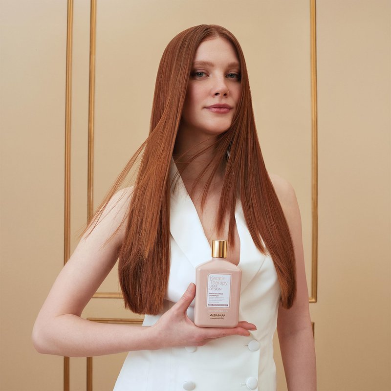 ALFAPARF MILANO Lisse Design Keratin Shampoo for Damaged Hair - Anti-Frizz - Maintains Brazilian Keratin Therapy Treatments - Smoothing, Straightening, Hydrating with Collagen (8.45 oz)