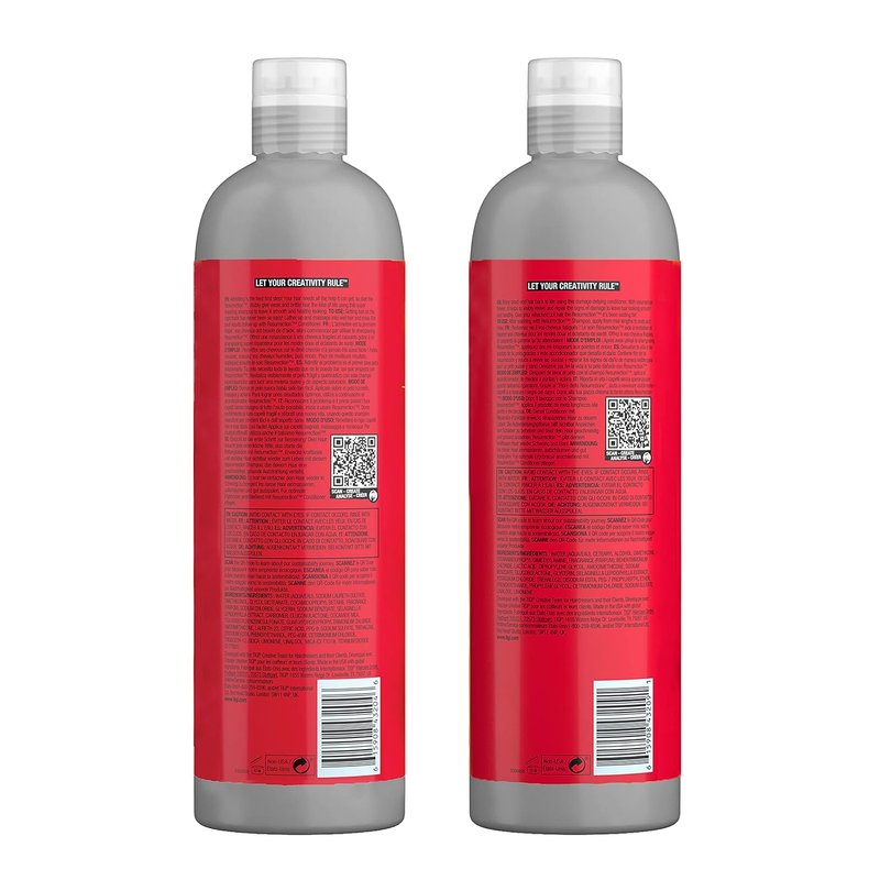 TIGI Bed Head Resurrection Hair Repair Shampoo & Conditioner Set - Maximum Strength for Dry, Damaged Hair | 25.36 fl oz