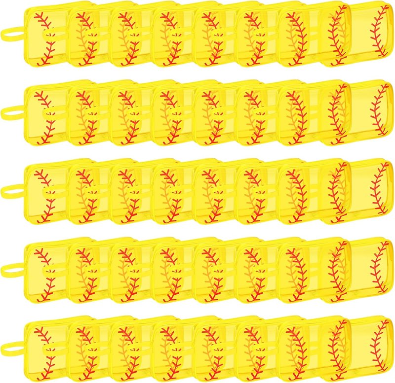Softball Goodie Bags - 40 PCS Clear PVC Pouches | Waterproof Travel Organizers for Team Gifts