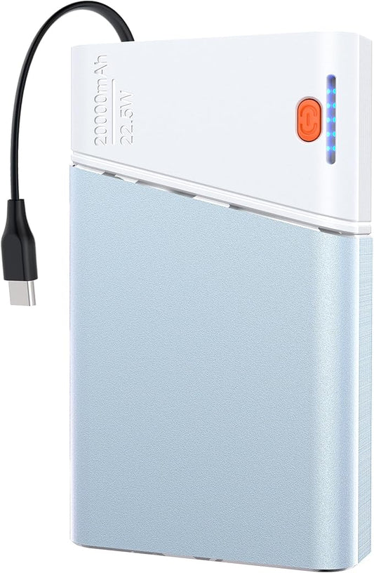 Portable Charger 20000mAh, 22.5W PD 3.0+QC 4.0 Super Fast Charging Power Bank, Cooler Aerospace Metal Case for iPhone 17 16 15 14, 13 Android iPad Samsung Google Tablet & More, Travel Essential