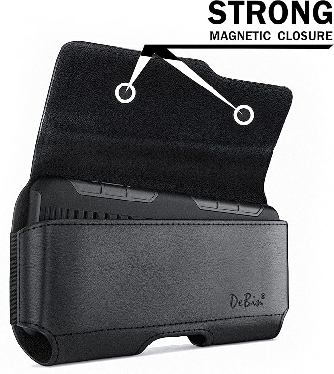 DeBin Case for Samsung Galaxy S26+ Plus, 5G S25+ S24+ S23+, S22+, S21+, S10+ S8+ S9+, Cell Phone Belt Holster Clip Carrying Pouch Holder Cover (Fits Otterbox Commuter) Black