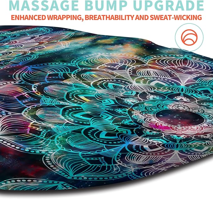 Kuosgm Ergonomic Mouse Pad Wrist Support with Memory Foam Massage Bulge, Carpal Tunnel Pain Relief Mousepad Wrist Rest for Mouse(12x8 inch, Mandala)
