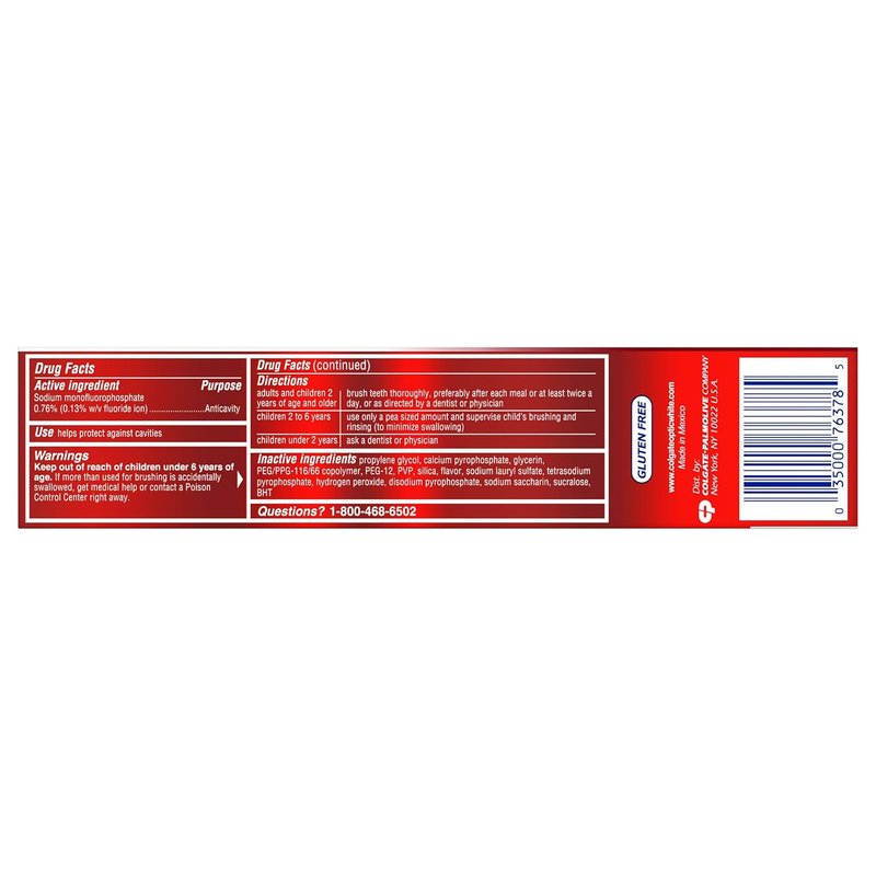 Colgate Optic White Whitening Toothpaste - Sparkling White, 5 oz (3 Pack)