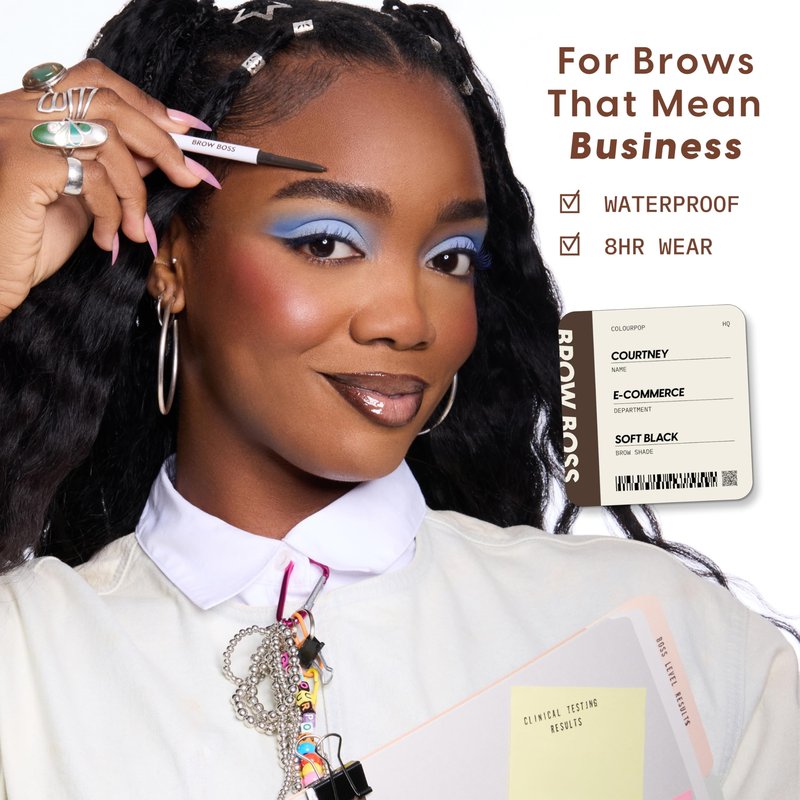 Colourpop Brow Boss Waterproof Eyebrow Pencil - Defining Brow Pencil with Precision Tip, Retractable Twist & Built-In Spoolie - 8-Hour Wear - Creates Natural Hair-Like Strokes - Blonde (0.003 oz)