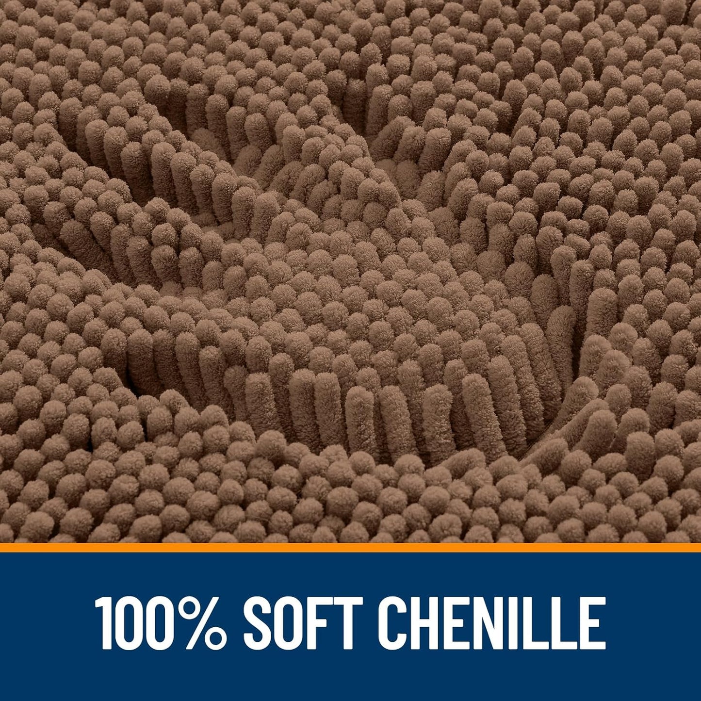 OLANLY Bathroom Runner Rugs - Extra Soft Chenille Bath Mats | Quick Dry, Machine Washable, 59x20 Mocha