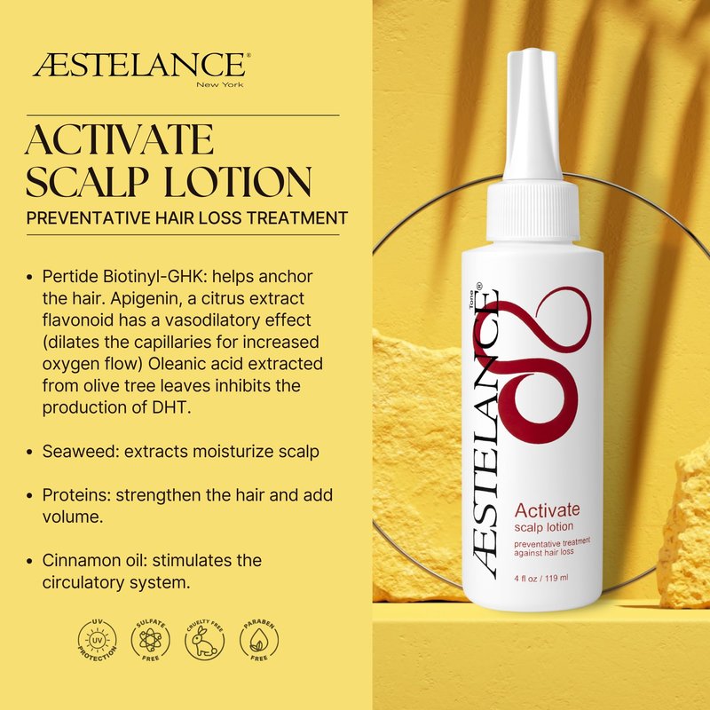 Aestelance Activate Scalp Lotion Preventative Hair Loss Treatment | Designed to Rejuvenate and Strengthen your Scalp 4 oz