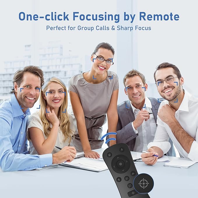 4K Webcam for PC, with 2 Microphone, 85° FOV Computer Cameras with Mirror & Flip Funtion, Remote, Precise Focus, Privacy Cover, Tripod, Webcam for PC, Great for for Computer/Zoom/Skype/Teams/Windows