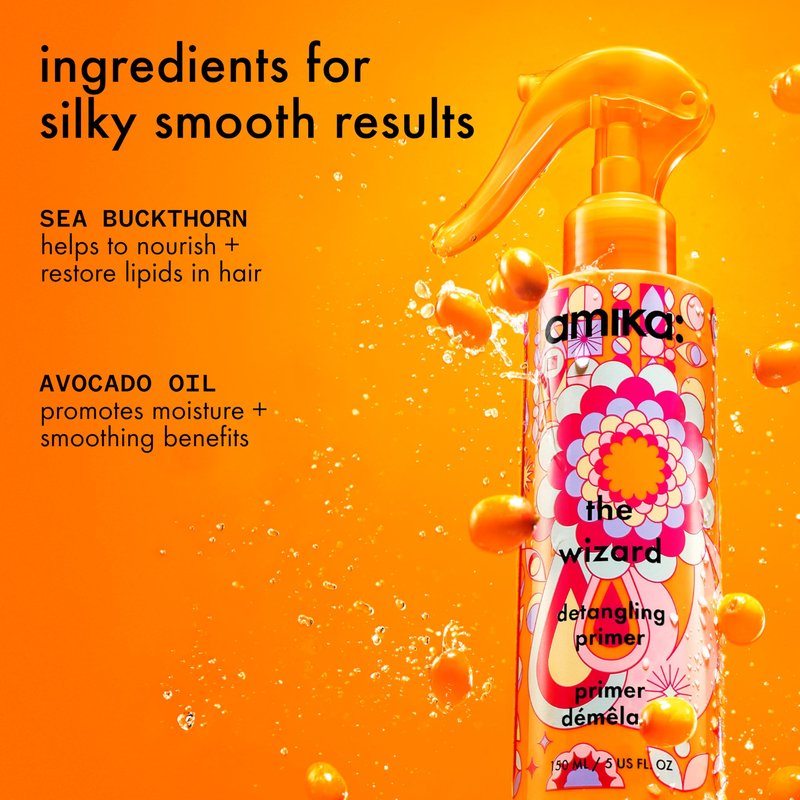 amika the wizard detangling hair primer, 60ml