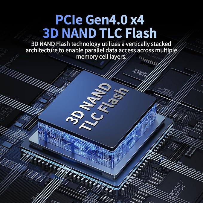Ediloca 2TB SSD NVMe M.2 2280 PCIe Gen4 x4 Internal Solid State Drive - Up to 4800MB/s, 2TB SSD PS5 Dynamic SLC Cache, PS5 Compatible for Gaming PC Laptop(EN705)