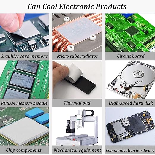 Thermal Pad 14.8 W/mK, 85x45x0.5mm, Non Conductive Heat Resistance High Temperature Resistance, Silicone Thermal Pads for Laptop Heatsink GPU CPU LED Cooler (0.5mm)