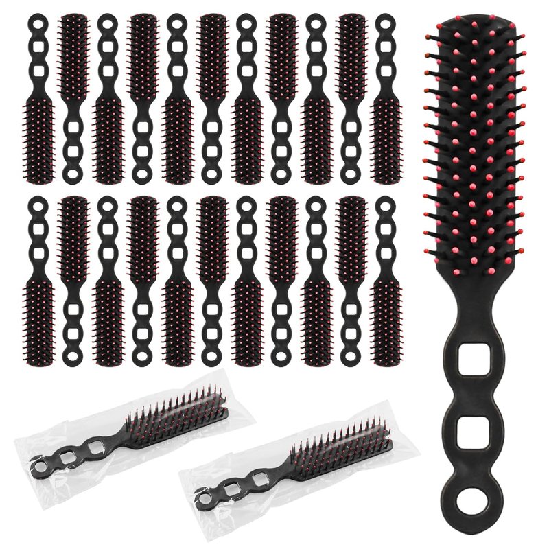 Hair Brushes Bulk - Individually Wrapped for Curly Hair | Ideal for Shelters & Hotels (100 PCS)