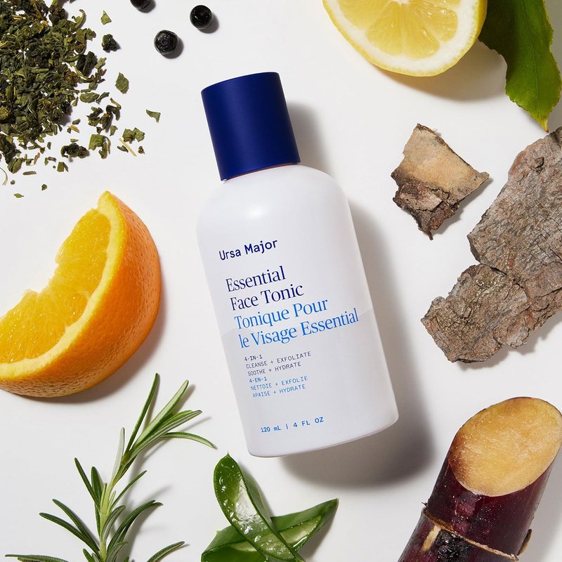 Essential Face Tonic - 4-in-1 Natural Toner for Cleansing, Exfoliating, Soothing & Hydrating | Vegan & Cruelty-Free | 4 Oz