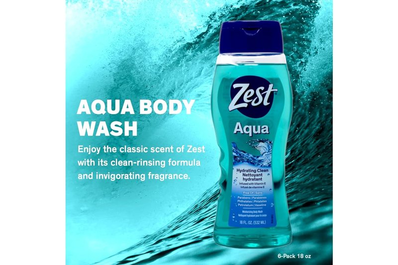 Aqua Body Wash with Vitamin E - Hydrating 18 Ounce | Pack of 3