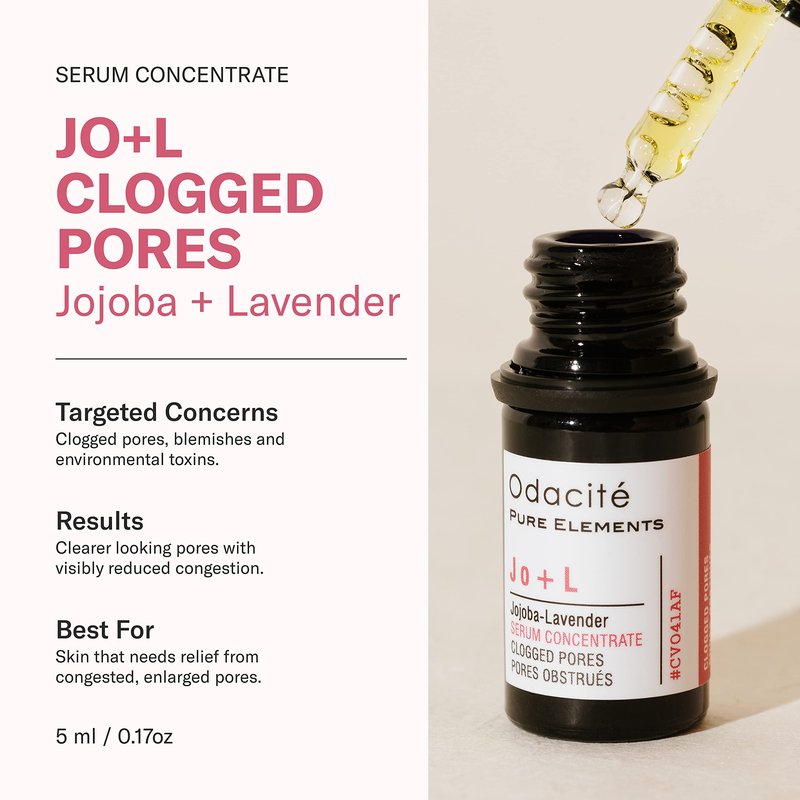 Odacité Acne Serum Concentrate for Face, Pore Cleanser Facial Oil for Skincare with Jojoba + Lavender - Clogged Pores Facial Serum Concentrate, Blackhead Remover Serum, 0.17 fl. Oz