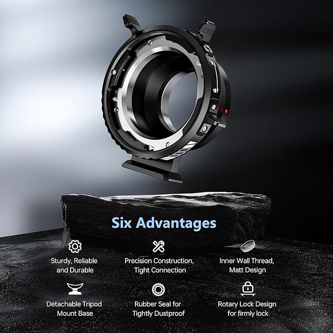 VILTROX PL-E Lens Adapter, Lens Converter Ring Camera Lens Mount Adapter Ring Compatible with PL Lenses to Sony E/NEX Mount Cameras A7S3/FS7/5/FX9 /A7R4/R3/a Series/Nex Series