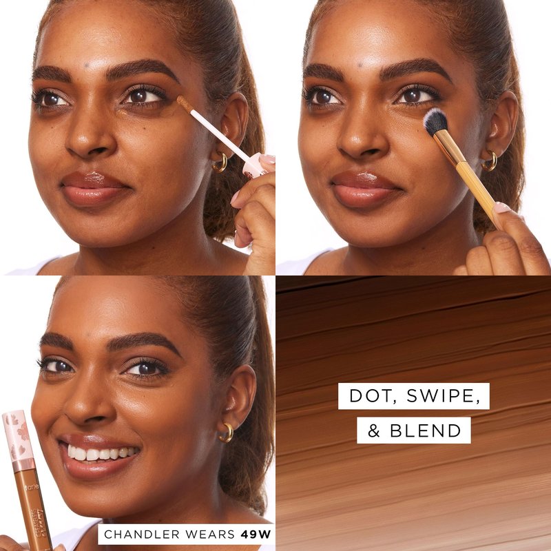 tarte creaseless creamy full-coverage concealer – Waterproof Hydrating Longwear, Niacinamide & Caffeine for covering Dark Circles & Blemishes, Vegan & Cruelty-Free, full size, 53S deep sand