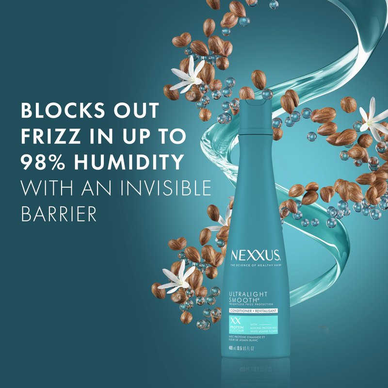 Nexxus Ultralight Smooth Smoothing Conditioner and Frizzy Hair for Dry Hair Powered by Frizz Deflector Technology with Biomimetic 18-MEA 13.5 oz