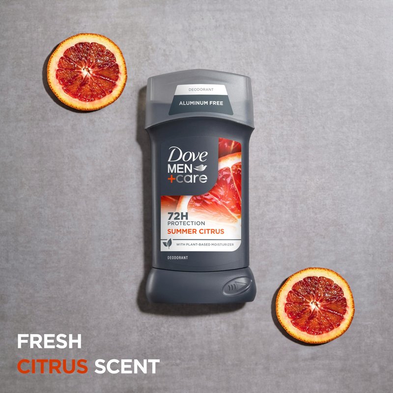 DOVE MEN + CARE Aluminum Free Deodorant for Men 3 Pack Summer Citrus Deodorant for Men 3 oz
