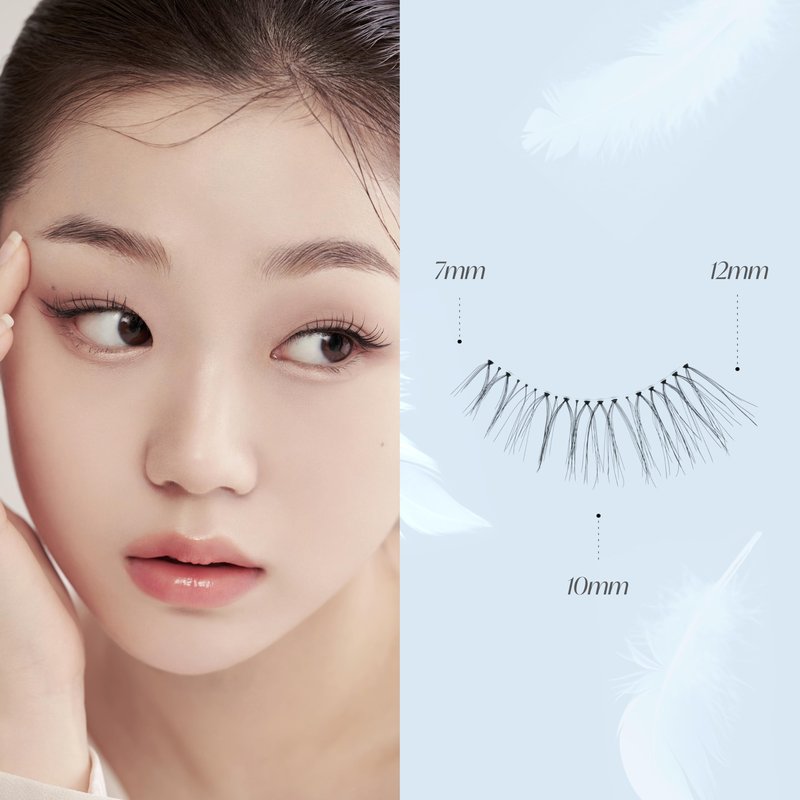 EYEME Eyelash x Artist Collaboration NO.11 Pure – 5 Set Pack, Natural False Eyelashes, Lightweight Cat Eye Lashes for a Minimalist Look, Soft Lashes for Everyday Use, K-Beauty