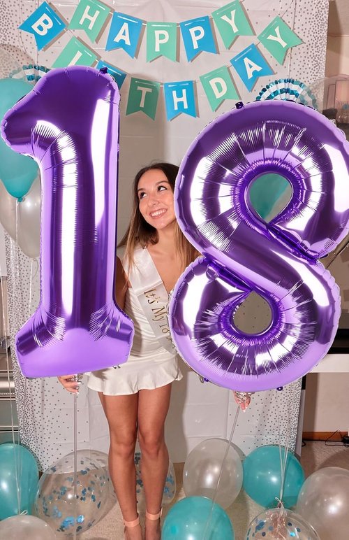 Big 40-Inch Foil Number 23 Balloon - Purple Birthday Decorations for Women | Perfect for Graduations & Celebrations