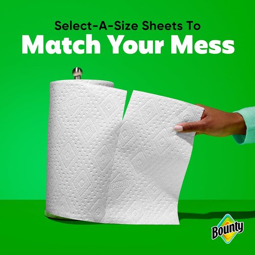 Bounty Select-A-Size Paper Towels - White, 2 Triple Rolls for Extra Absorbency | 6 Regular Rolls Equivalent