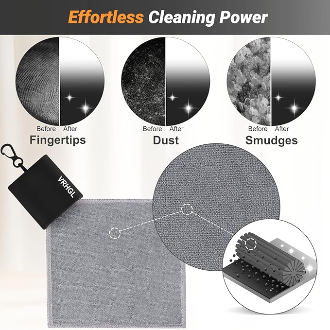 Portable Glasses Cloth Keychain,2-Sided Glasses Cleaner & Polishing Cloths Pouch,Microfiber Eye Glasses Lens Cleaning Coth Wipes Kit Pocket,Color 6X 6-Inch