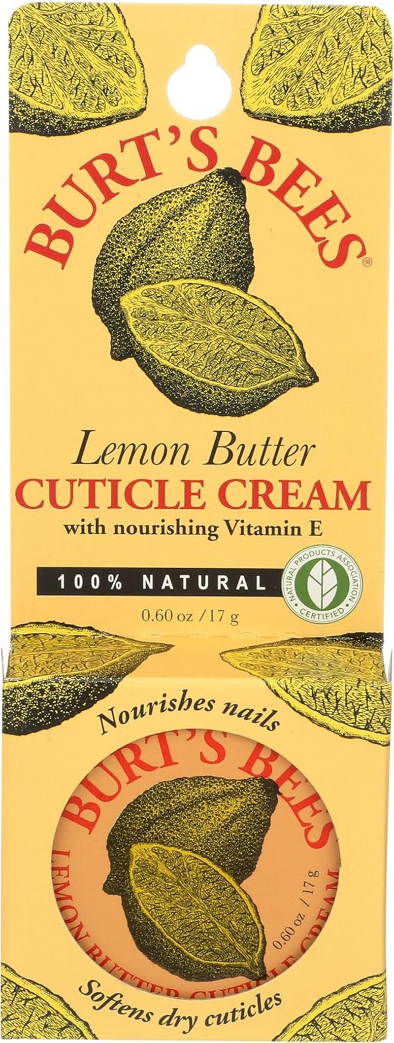 Burt's Bees Cuticle Cream - Nourishing Lemon Butter Formula | 0.6 Oz