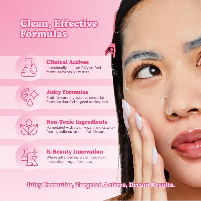 ESW Beauty Strawberries & Cream Soothing Korean Face Mask – Vitamin C, Centella & Vitamin E for Sensitive Skin, Hydration & Barrier Support – Skincare Gifts for Women