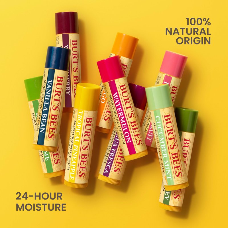 Burt's Bees Mothers Day Gifts, Lip Balm - Coconut and Pear, Lip Moisturizer With Responsibly Sourced Beeswax, Tint-Free, Natural Origin Conditioning Treatment, 2 Tubes, 0.15 oz.