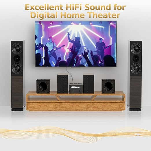 Kxable Optical Audio Cable 20 FT, Digital Audio Cable, Toslink Fiber Optic Cord, [Nylon Braided, Slim Aluminum Shell, Gold Plated Connector], for Home Theater, Sound Bar, PS4, Xbox, TV and More