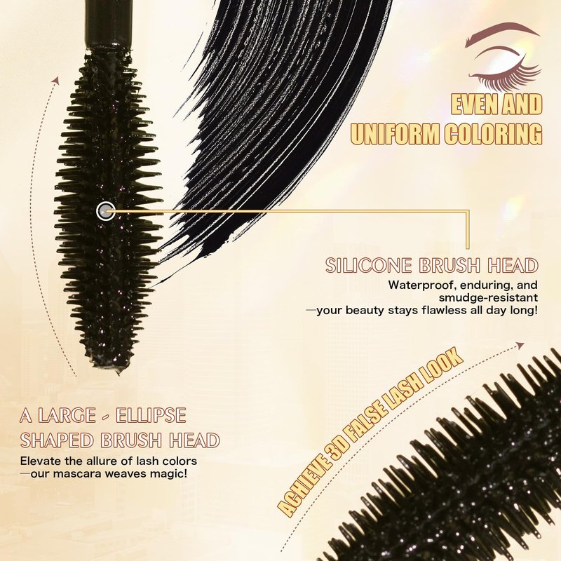 Black Tubing Mascara for Volume and Length - Waterproof, Washable, No Smudge, Full and Soft Formula with Prime Lash Care(Black*1)