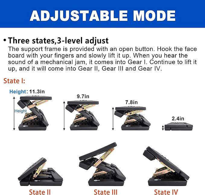 Kalnweis Under Desk Footrest - Detachable Memory Foam Cushion & Massage Roller, Tool-Free Height & Angle Adjustable Foot Stool, Ergonomic Leg Rest for Office, Home & Gaming Comfort, (Black Plus)