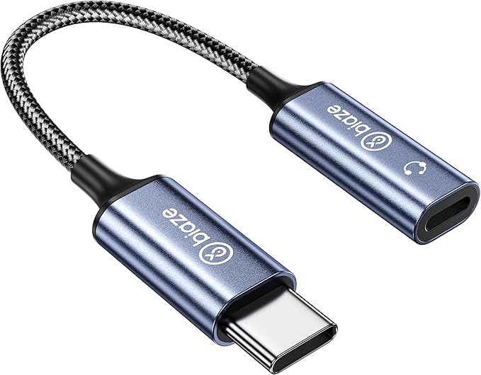 Biaze USB C to Lightning Audio Adapter, USB Type C Male to Lightning Female Headphone Converter, Compatible with iPhone 16/15 Full Series, iPad Pro, iPad Air 6/5/4,MacBook (usb c to lightning adapter)
