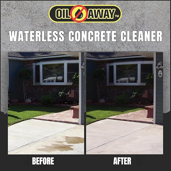 Oil Stain Fighter 10oz Driveway Size | for Embedded, Dry Oil Stains | No Rinse Concrete Cleaner for Driveways and Patios | Safe for Pets and Environment
