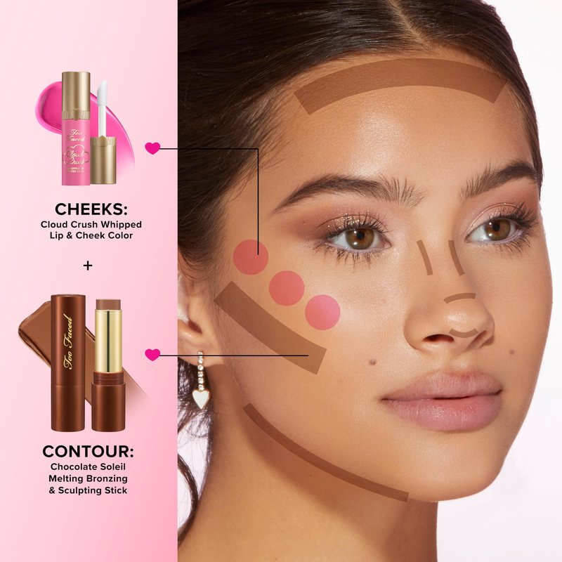Too Faced Chocolate Soleil Melting Bronzing & Sculpting Stick | Multi-Use, Contour + Cream Bronzer Stick | Lightweight, Satin-Finish with Buildable Coverage, 0.28 Ounce, 0.28 Ounce, Chocolate Caramel