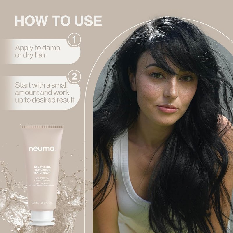 Neuma Neu Styling Hair Texturizer Crème - 3.4 Fl. Oz. Texturizing Cream with Persimmon Scent for Effortless Style