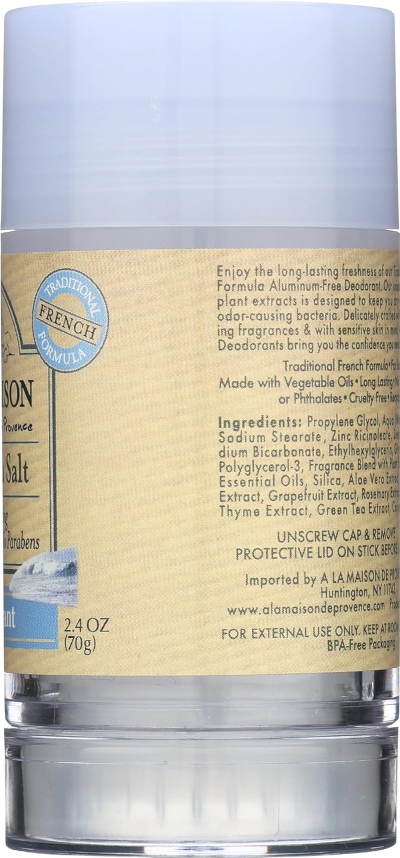 Fresh Sea Salt Deodorant - Long Lasting, Natural Formula | 2.4 Oz