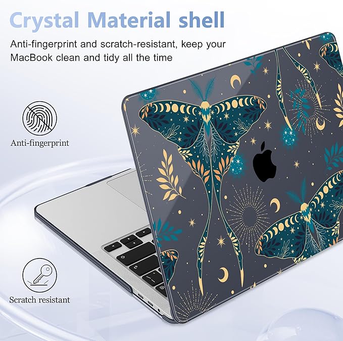 Lepeoac for MacBook Pro 16 inch Case 2019 2020 Release Model A2141, Plastic Hard Shell Cover with Keyboard Cover & Screen Protector for MacBook Pro 16 inch with Touch Bar & Touch ID - Butterfly P113