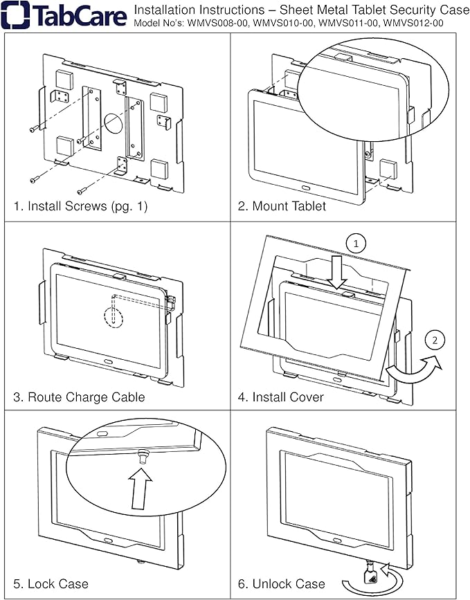 TABcare Locking Anti-Theft Metal Case for Samsung Galaxy TAB Active & Active4 Pro 10.1" Tablet for Kiosk, POS, Store, Show Display, Time Clock (TAB Active4 Pro, White)