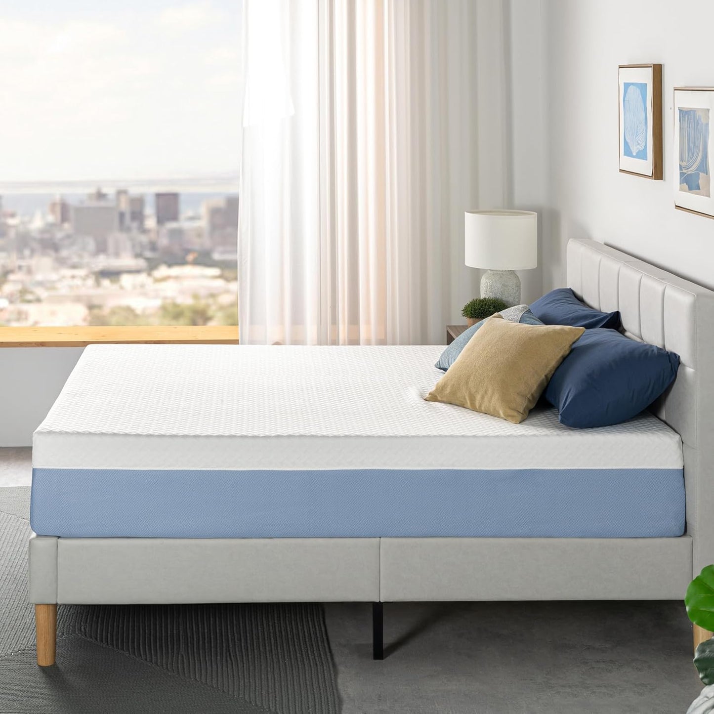 Zinus 12 Inch Full Memory Foam Mattress - Cooling Comfort, Medium Feel, Fiberglass Free, Safe Materials