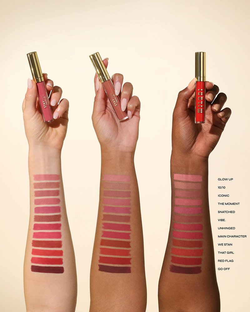 Milani Stay Put Longwear Liquid Lipstick - Smudge-Proof, Kiss-Proof, and Fade-Resistant Formula for All-Day Wear - Red Flag